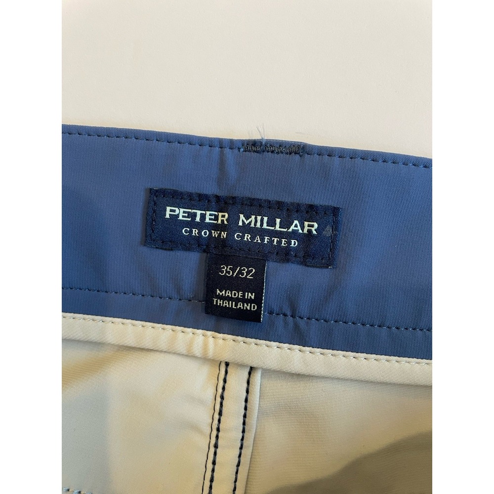 NEW Peter Millar Bingham Performance 5 Pocket Pants Mens 35x32 Ocean Blue Golf - Picture 4 of 10